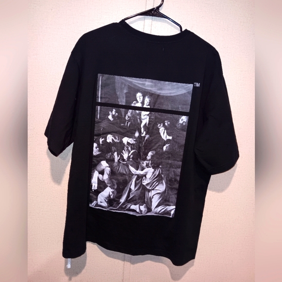 Off-White Off-White SS20 Caravaggio Square print Shirt Size L Semi New - Picture 1 of 6